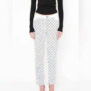 CHANEL White quilted velted blue size 38